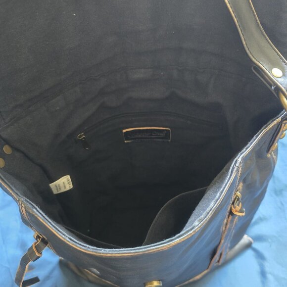 Coldwater Creek Black Faux Leather Fold-Over Crossbody Bag main image 4